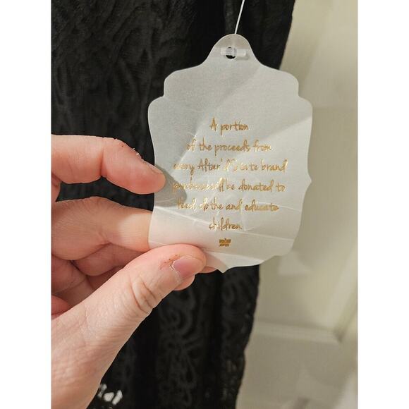 Altar'd State Black Lace Overlay Knee Length Dress Womens Medium NWT‎ - Picture 5 of 6